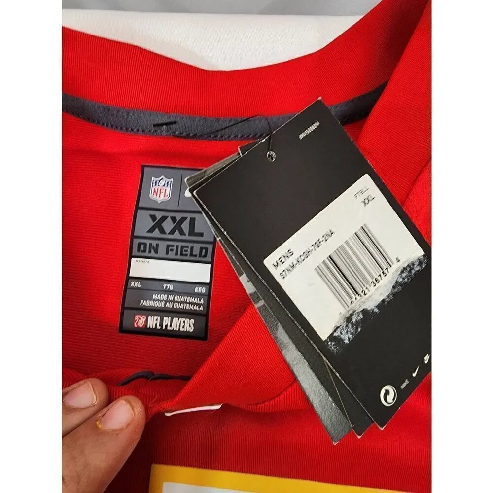 Nike NFL Kansas City Chiefs #15 Patrick Mahomes Red Game Jersey Mens 2XL Patch
